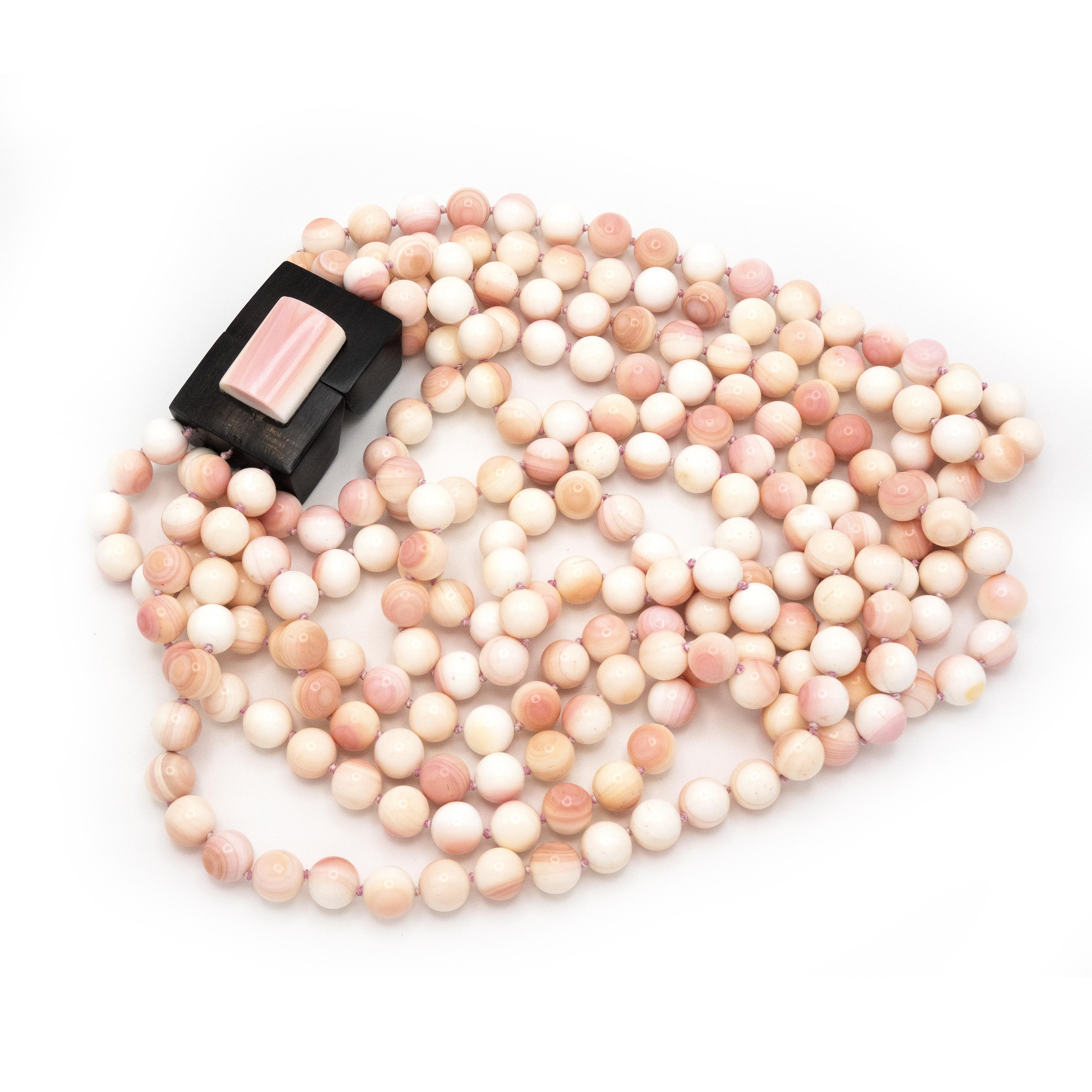 da uomo o donna Patricia von Musulin - Collana di perle di conchiglia rosa a più fili in vendita