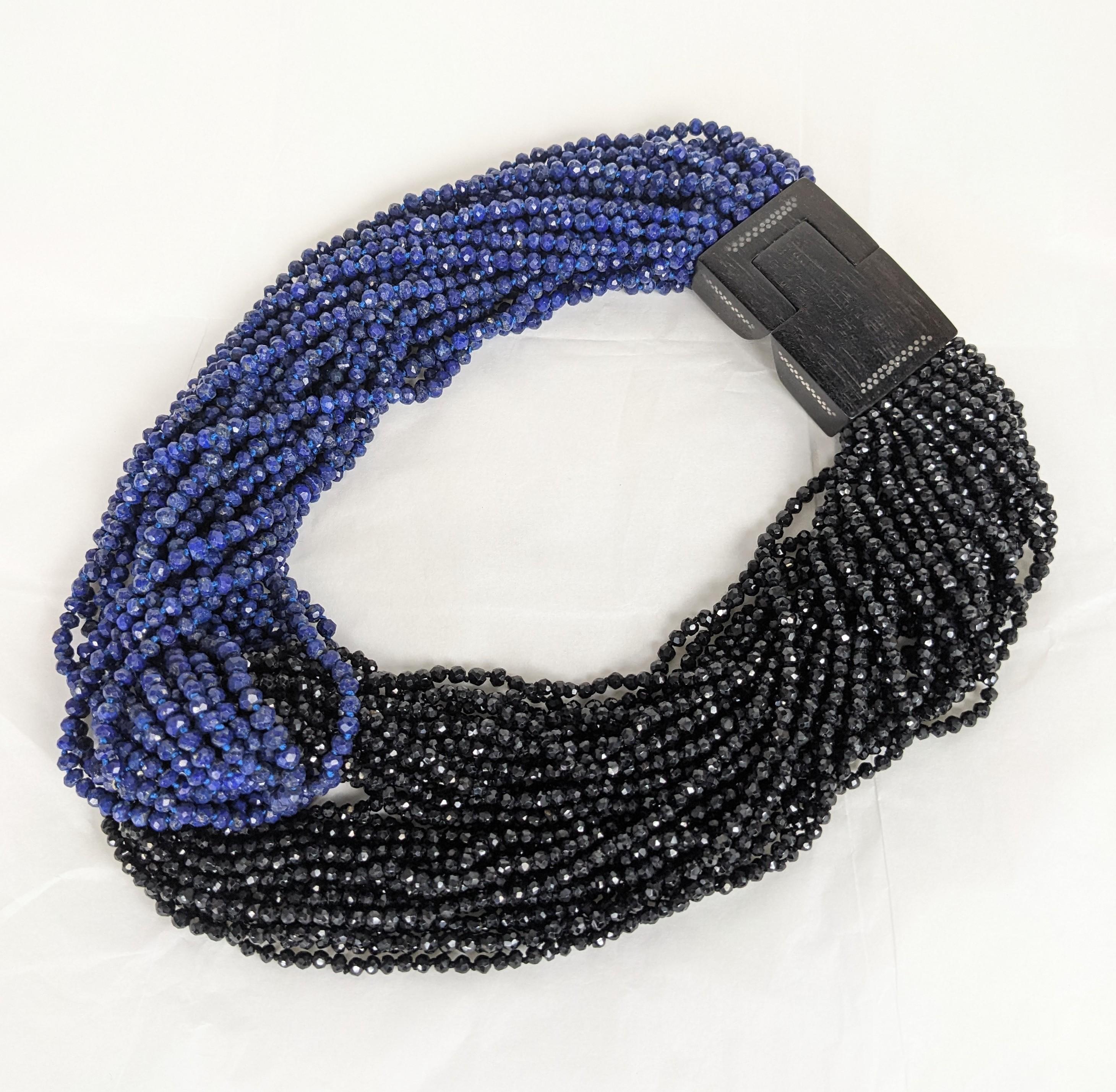 Artigiano Patricia von Musulin - Collana di perline in onice e lapis in vendita