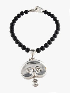 Patricia Von Musulin onyx bead pendant necklace