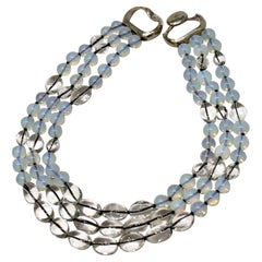 Collar Patricia von Musulin de cristal de roca y opalina