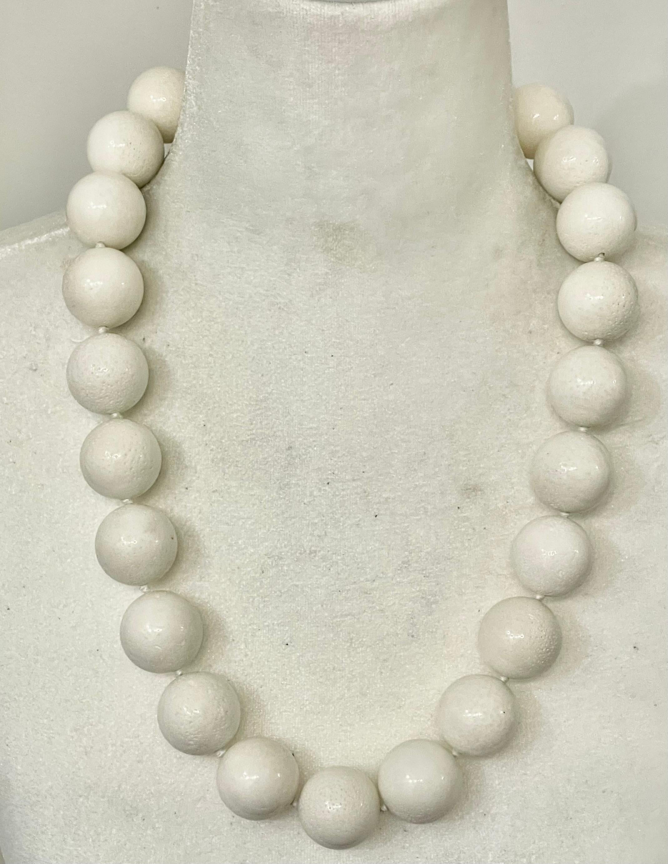 Modern Patricia Von Musulin Unique White Coral and Vermeil Necklace 