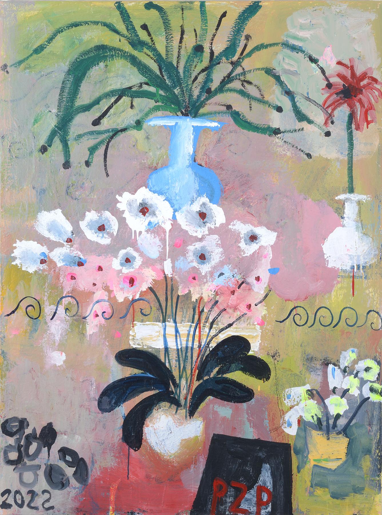 Patricia Zinsmeister Parker Still-Life Painting - Garden of Earthly Delights 48 X 36