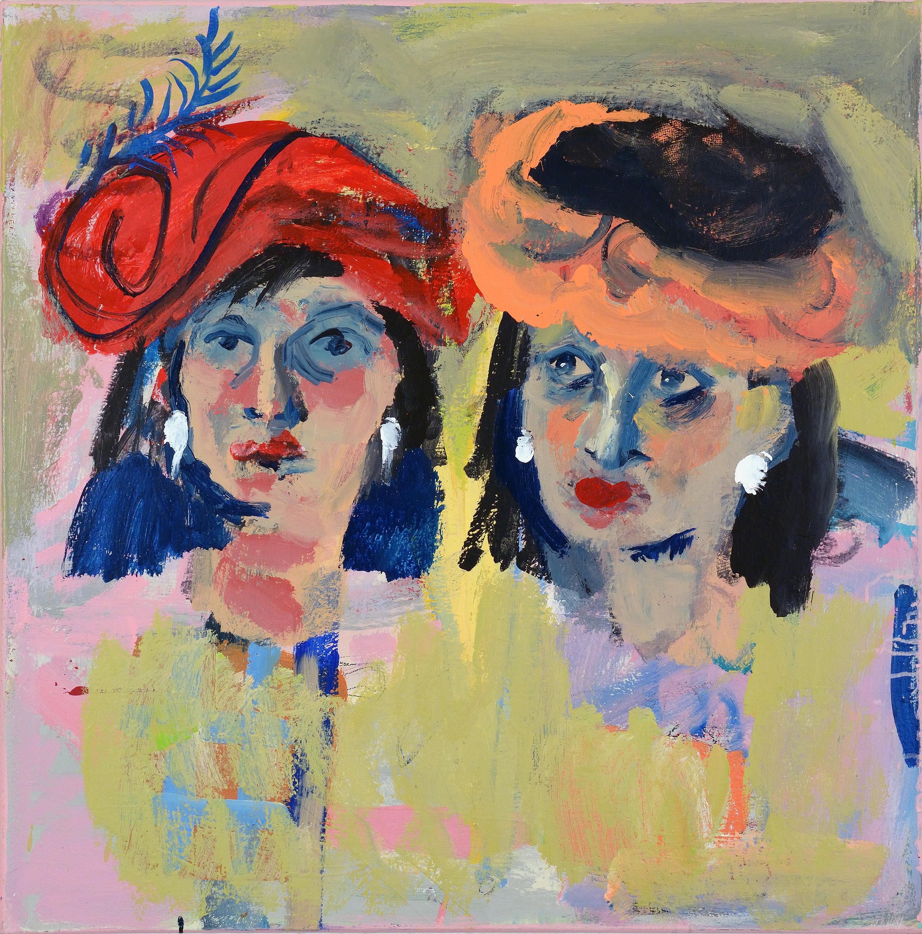 Patricia Zinsmeister Parker Abstract Painting - Serial Shoppers  36 X 36