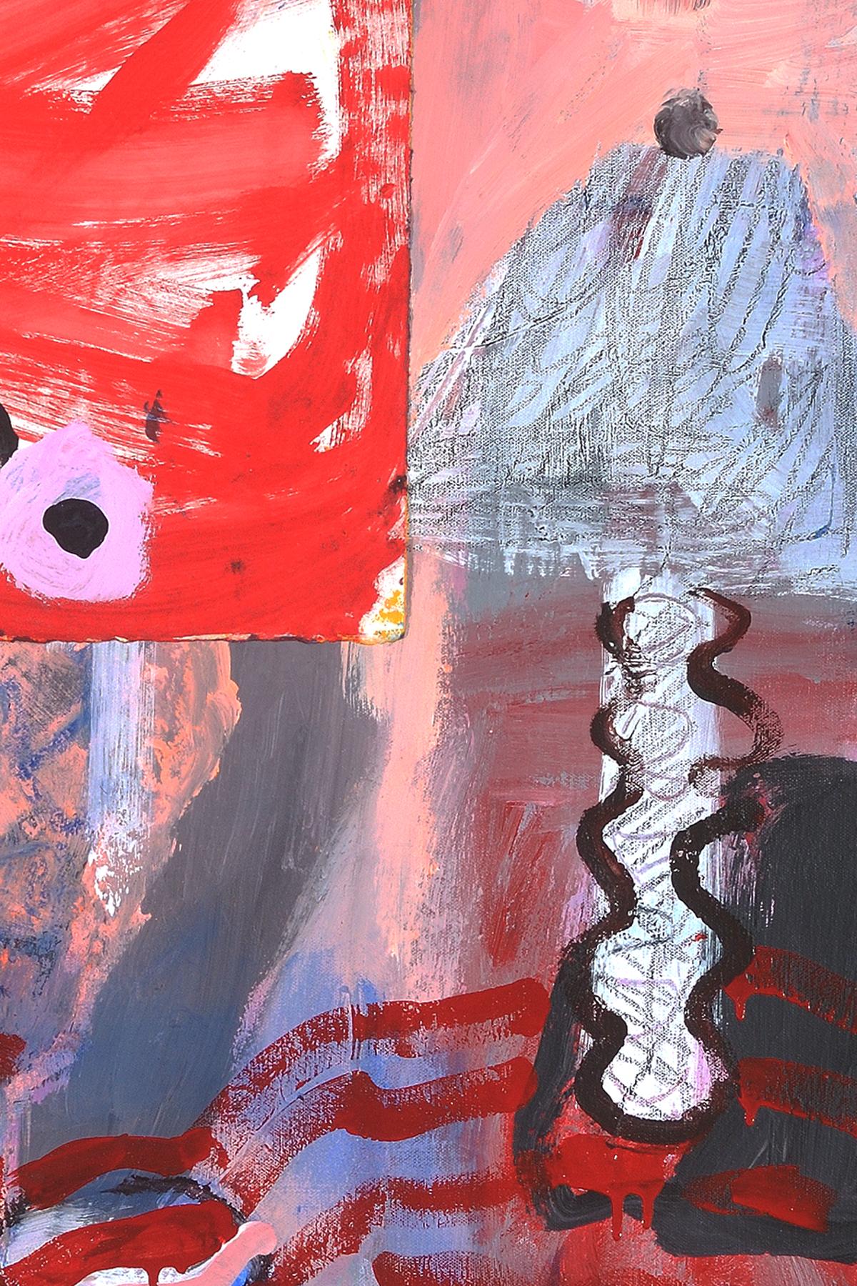 Wallflower 48 X 36 - Painting di Patricia Zinsmeister Parker
