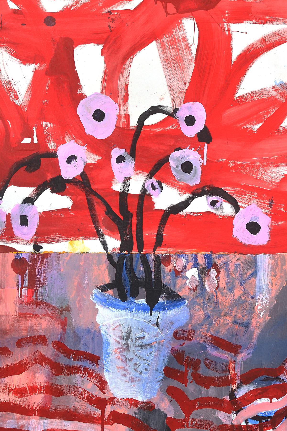Wallflower 48 X 36 - Painting Contemporaneo di Patricia Zinsmeister Parker