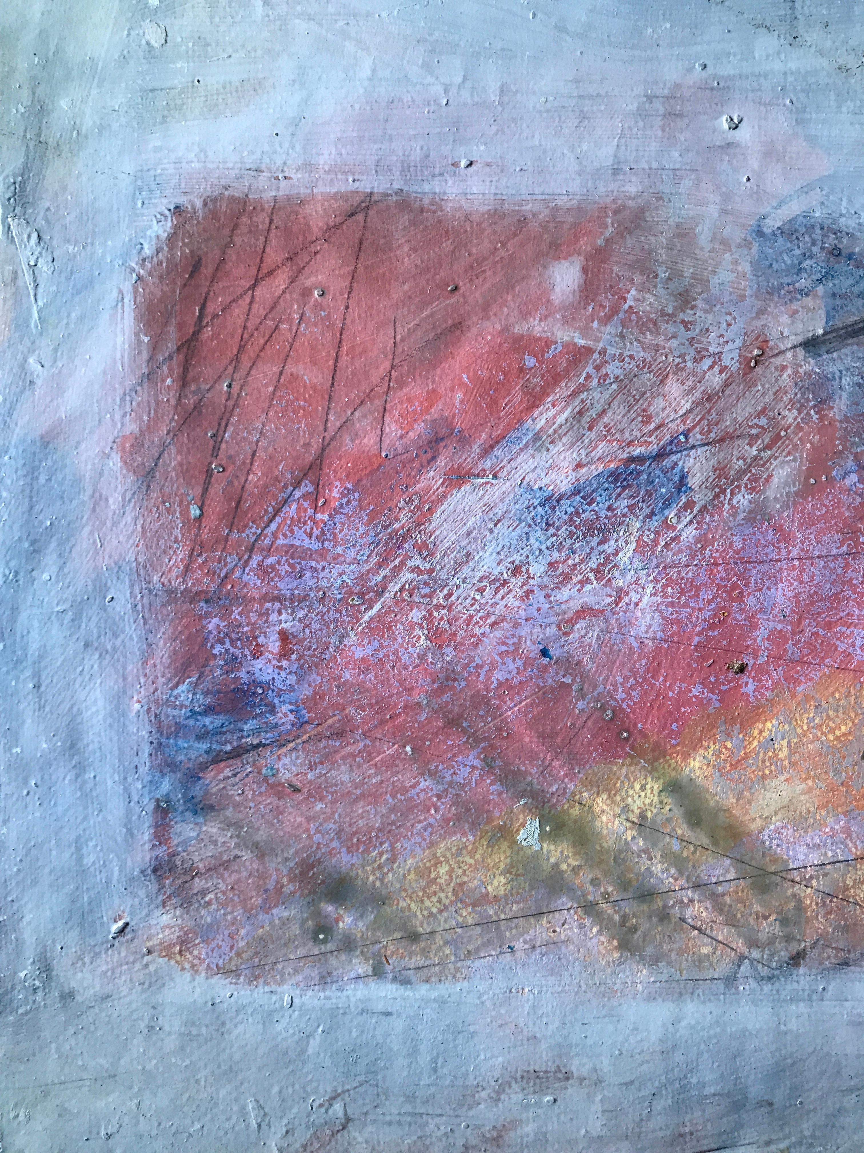 1980s Abstract Bay Area Artist Pink and Purple Fade Academie Julian - Painting by Patricia Zippin