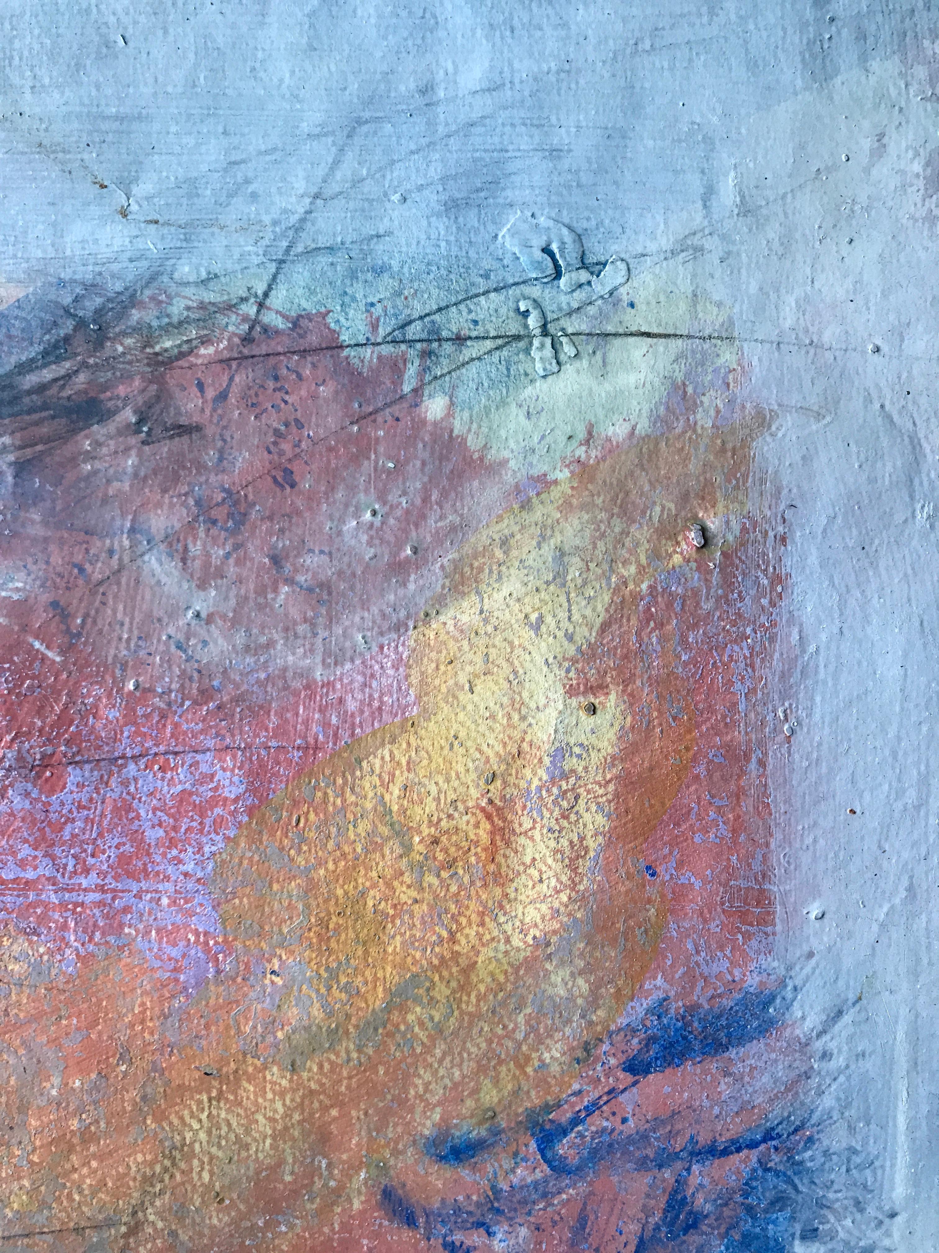 1980s Abstract Bay Area Artist Pink and Purple Fade Academie Julian - 85 New Wave Painting by Patricia Zippin