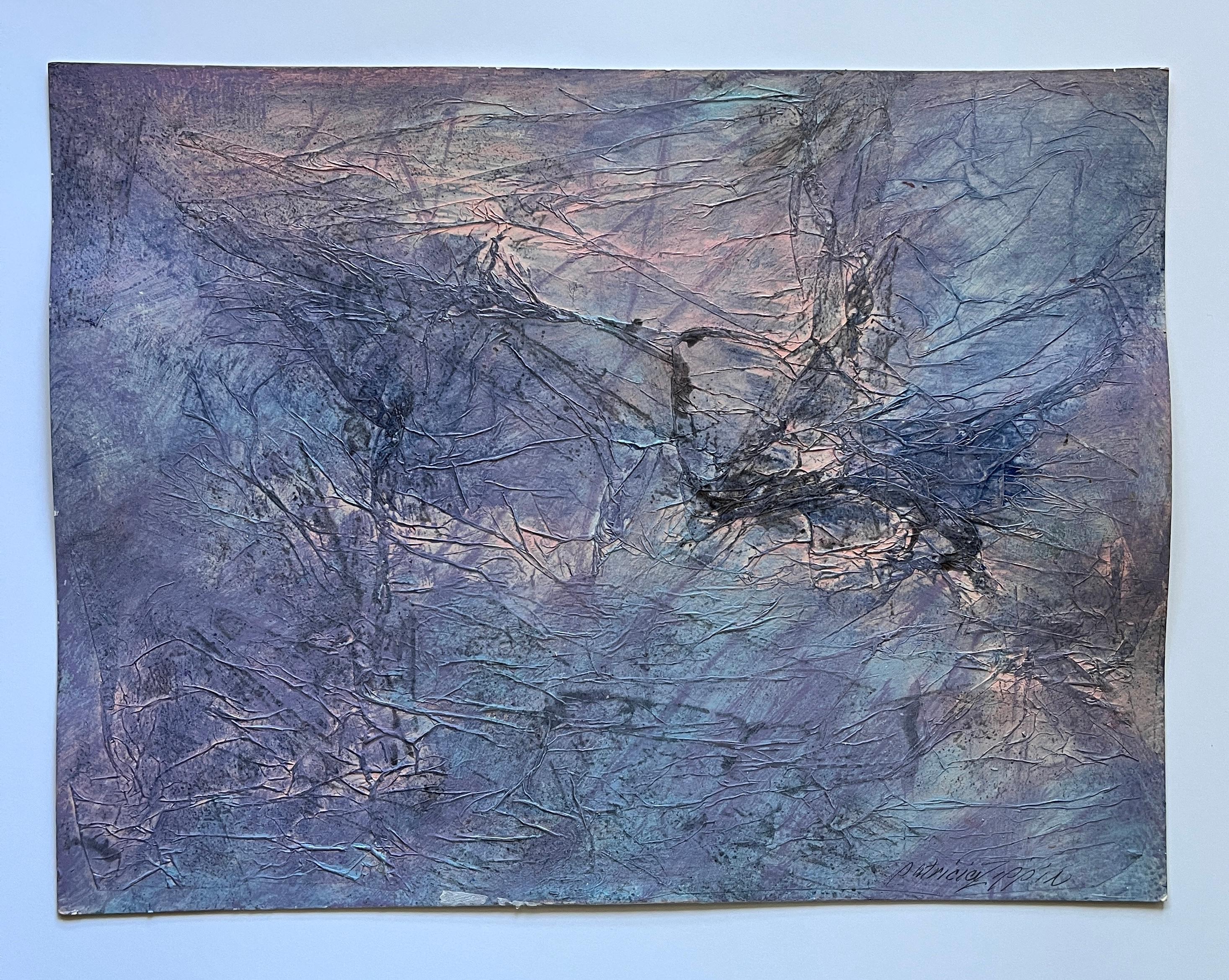 Patricia Zippin "Moon View VIII" Pittura astratta a tecnica mista del 1980