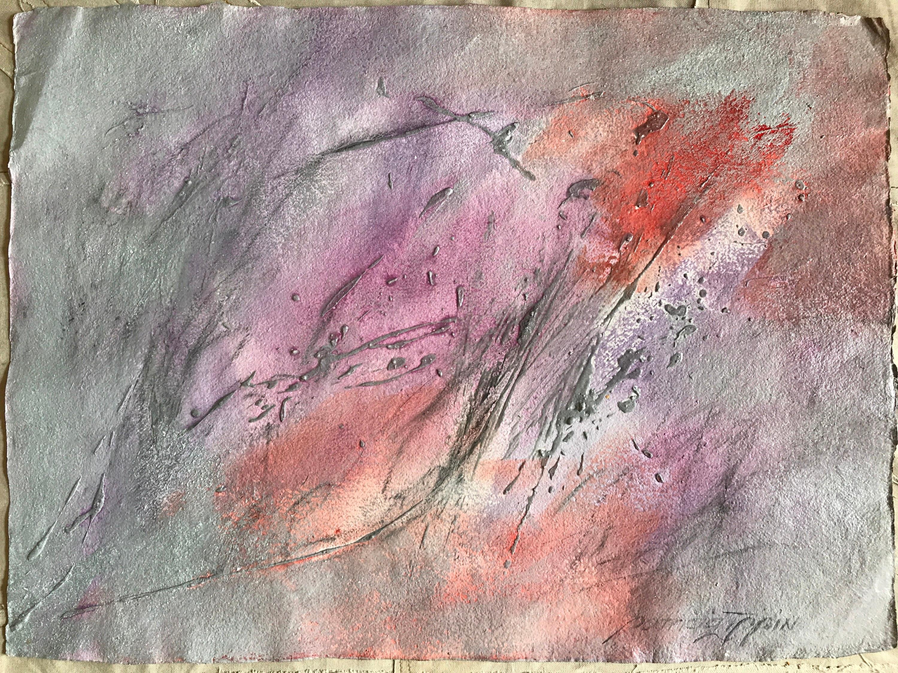 Patricia Zippin "Tillamook Flight 3 of 12" peinture abstraite des années 1980