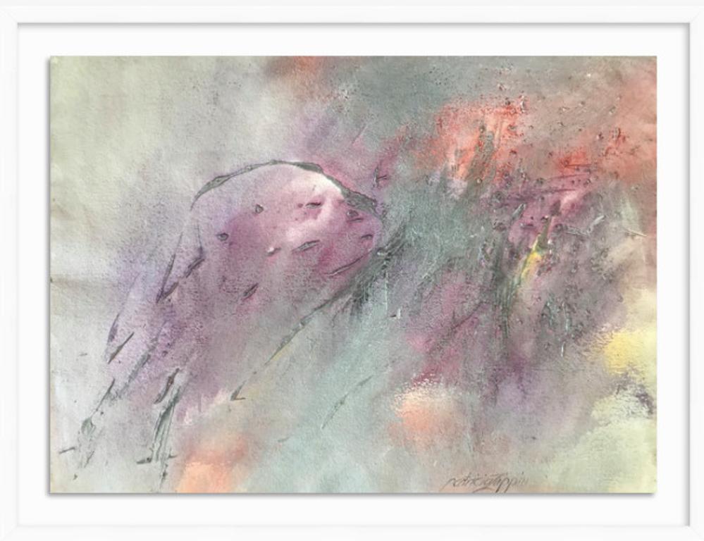 Peinture abstraite "Tillamook Flight 5 of 12" de Patricia Zippin des années 1980