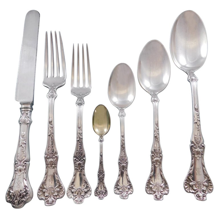 Patrician by Gorham Sterling Silver Cutlery Set for 12 Service 83 Pcs