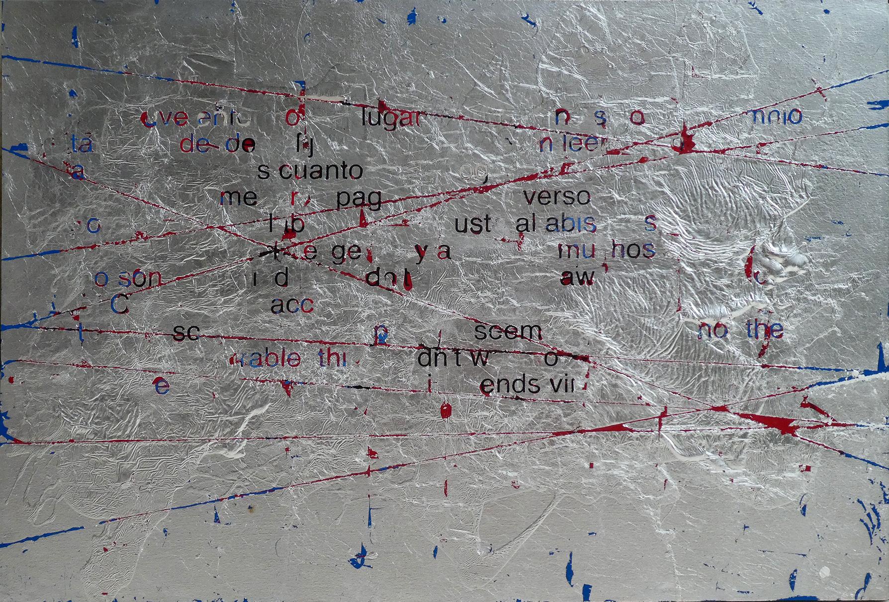 "Colaboración 02" Pintura abstracta 39" x 59" pulgadas por Patricio González
