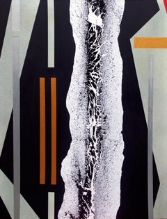Abismo 2 - Pintura, Técnica mixta y collage sobre lienzo
