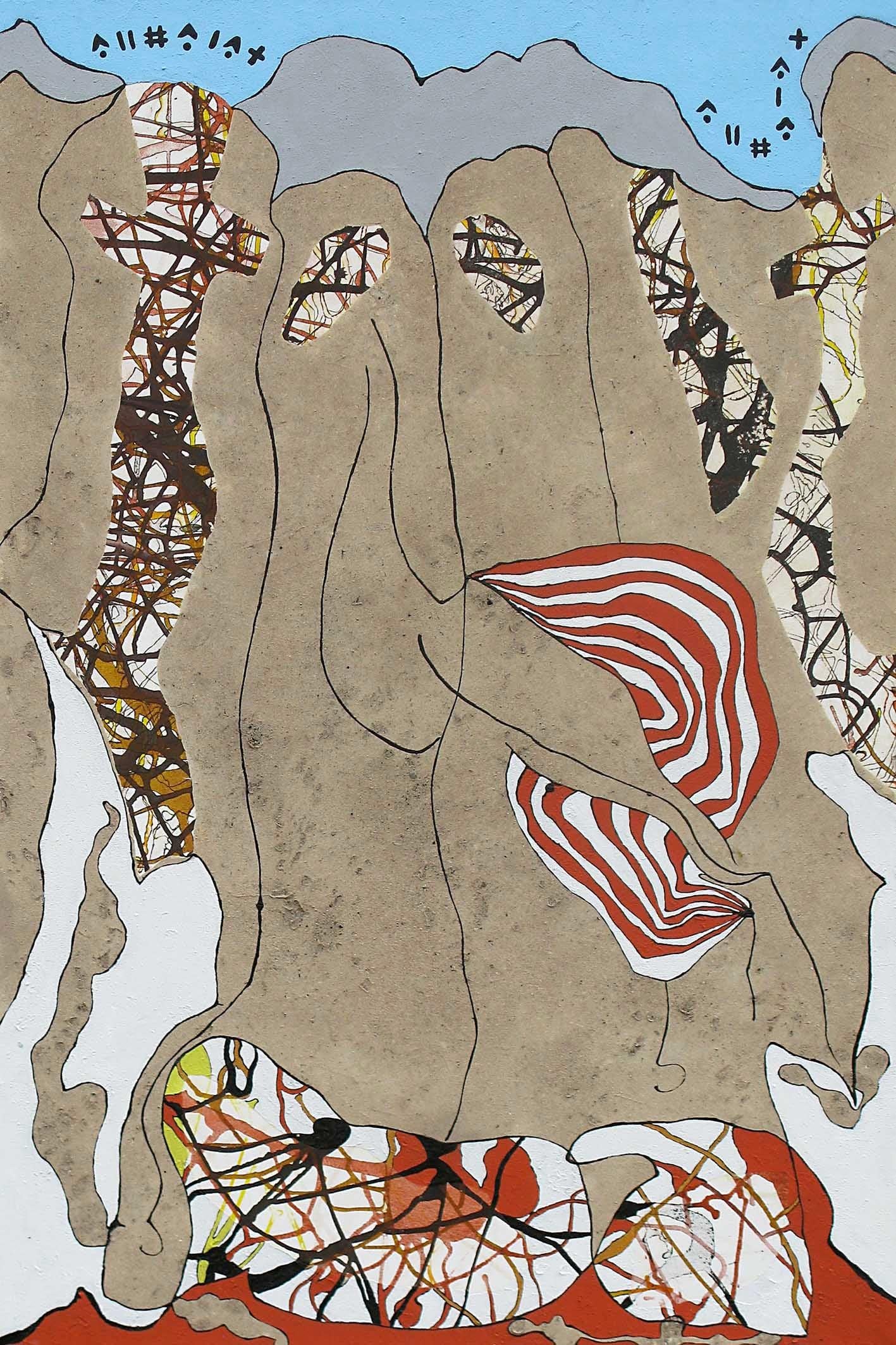 Santa Cruz - Pintura, Técnica mixta sobre lienzo - Painting de Patrick Altes
