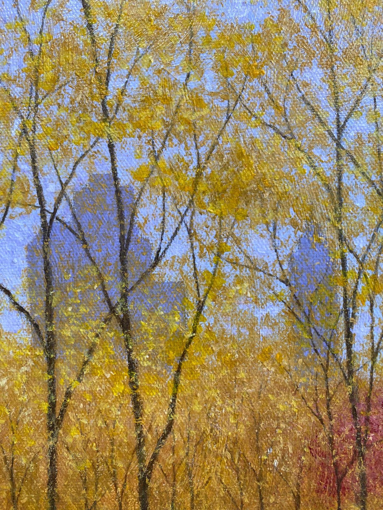 Autumn Stroll II, original contemporary NYC landscape 1
