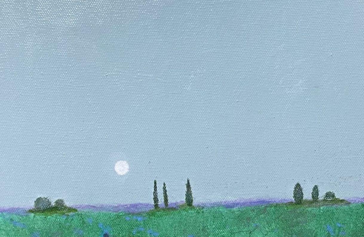 Tuscan Summer Meadow, original 24 x 24 contemporary Italian landscape 2