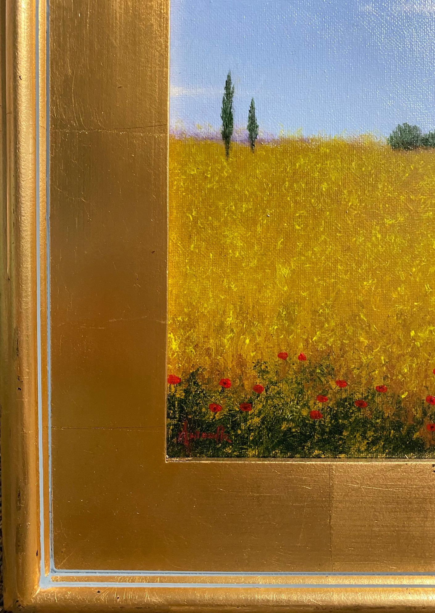Under the Tuscan Sun IV, original 12x24 contemporary Italian landscape For Sale 7