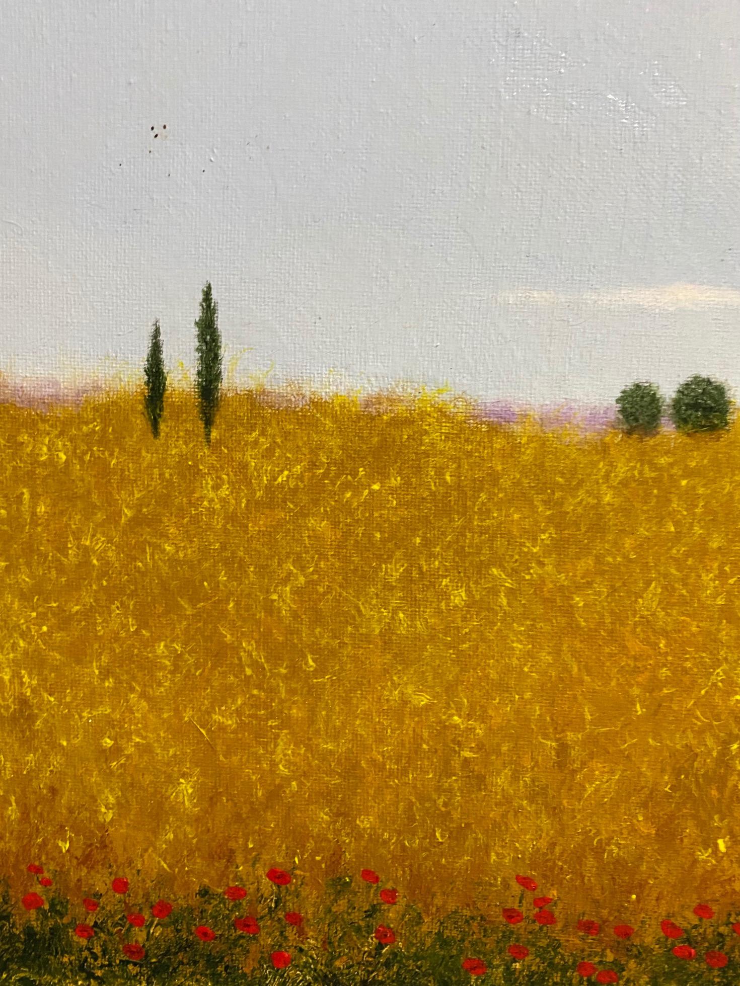 Under the Tuscan Sun IV, original 12x24 contemporary Italian landscape For Sale 3