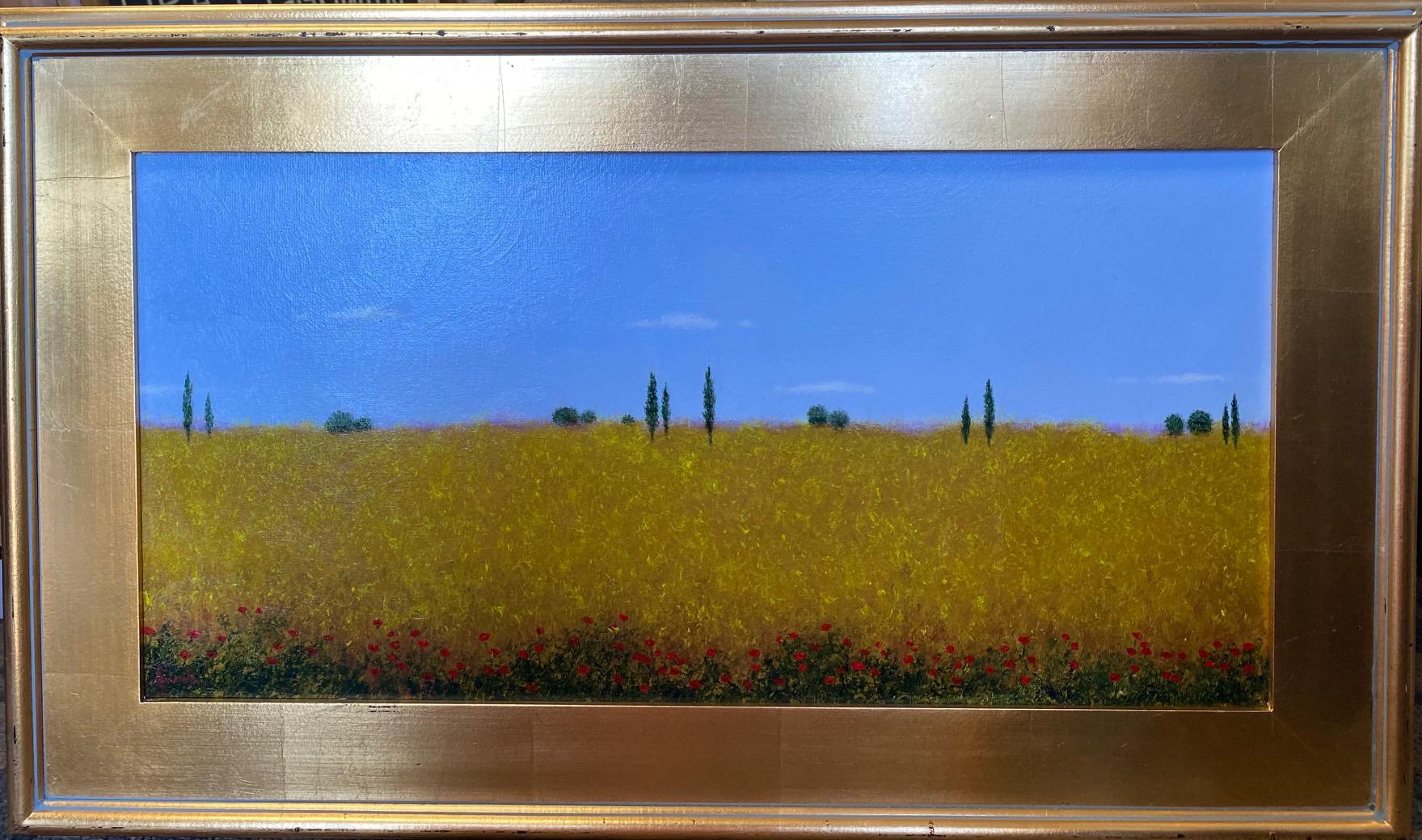 Patrick Antonelle Landscape Painting - Under the Tuscan Sun IV, original 12x24 contemporary Italian landscape