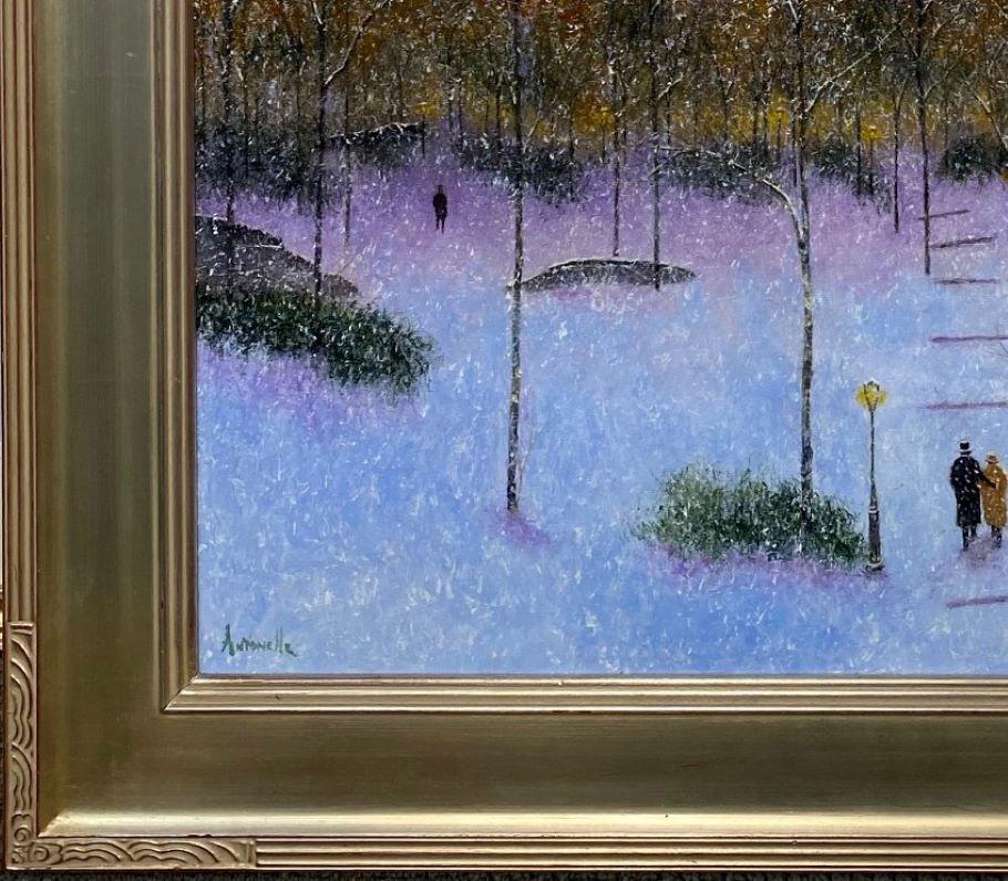Warm Winter Day, Central Park, original contemporary impressionist NYC landscape For Sale 5