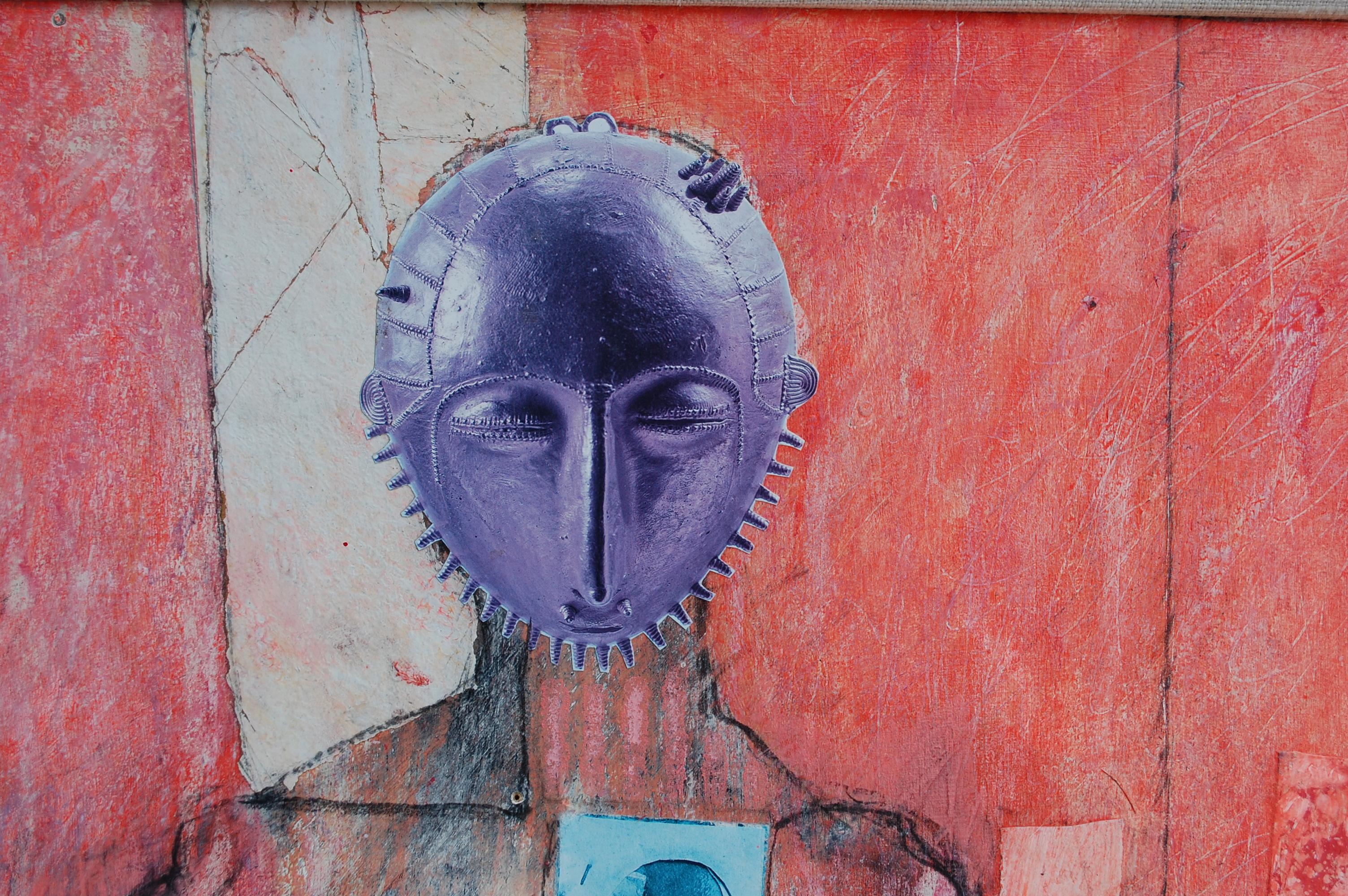 Primus Mixed Media on Panel - American Modern Painting by Patrick Archer
