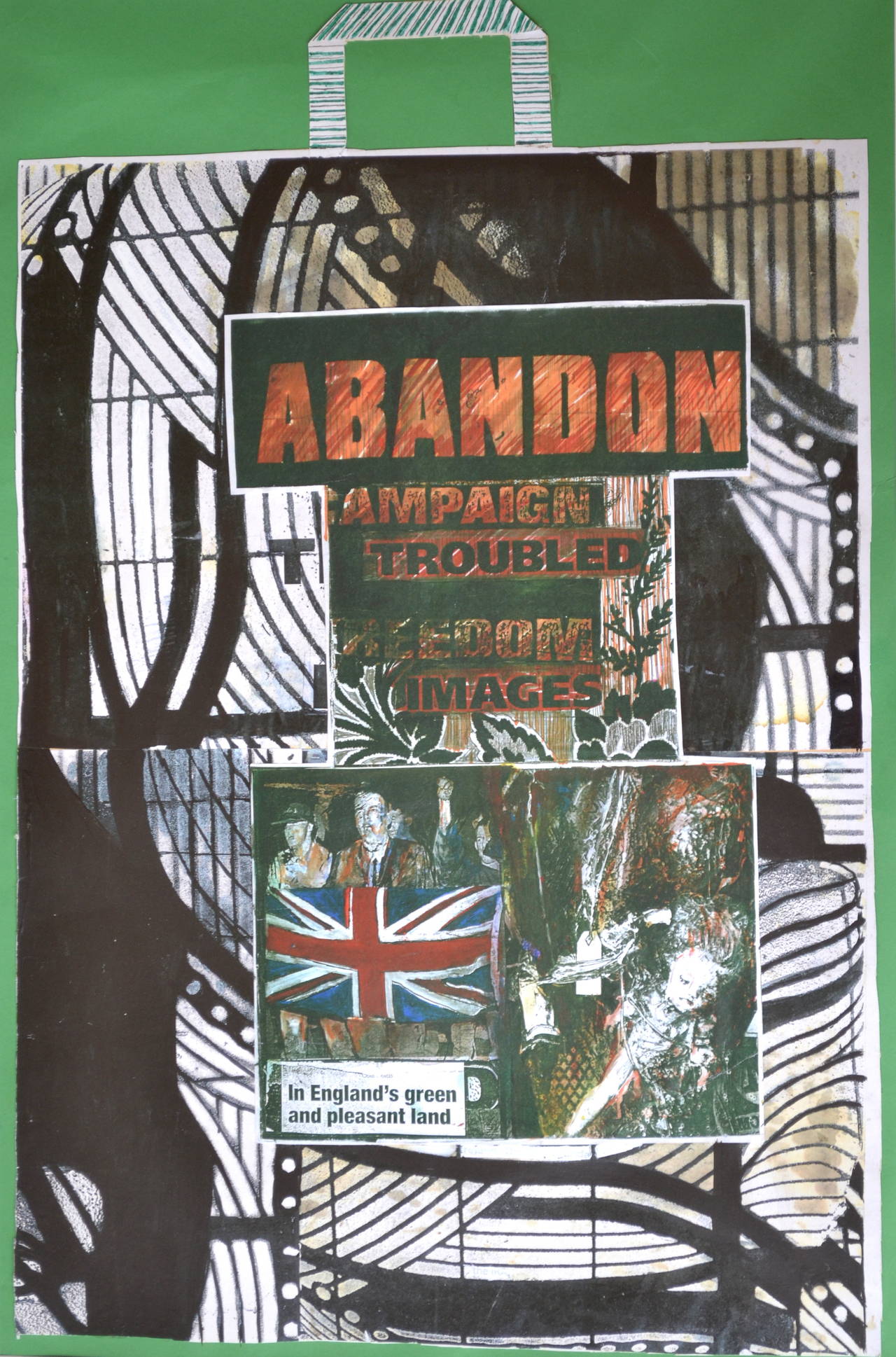 Abandon IV, Grünes und angenehmes Land:  Zeitgenössische Mixed Media – Art von Patrick Bew