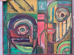 Composition des années 1970 de l'artiste français Patrick Boudon (1944-2019).