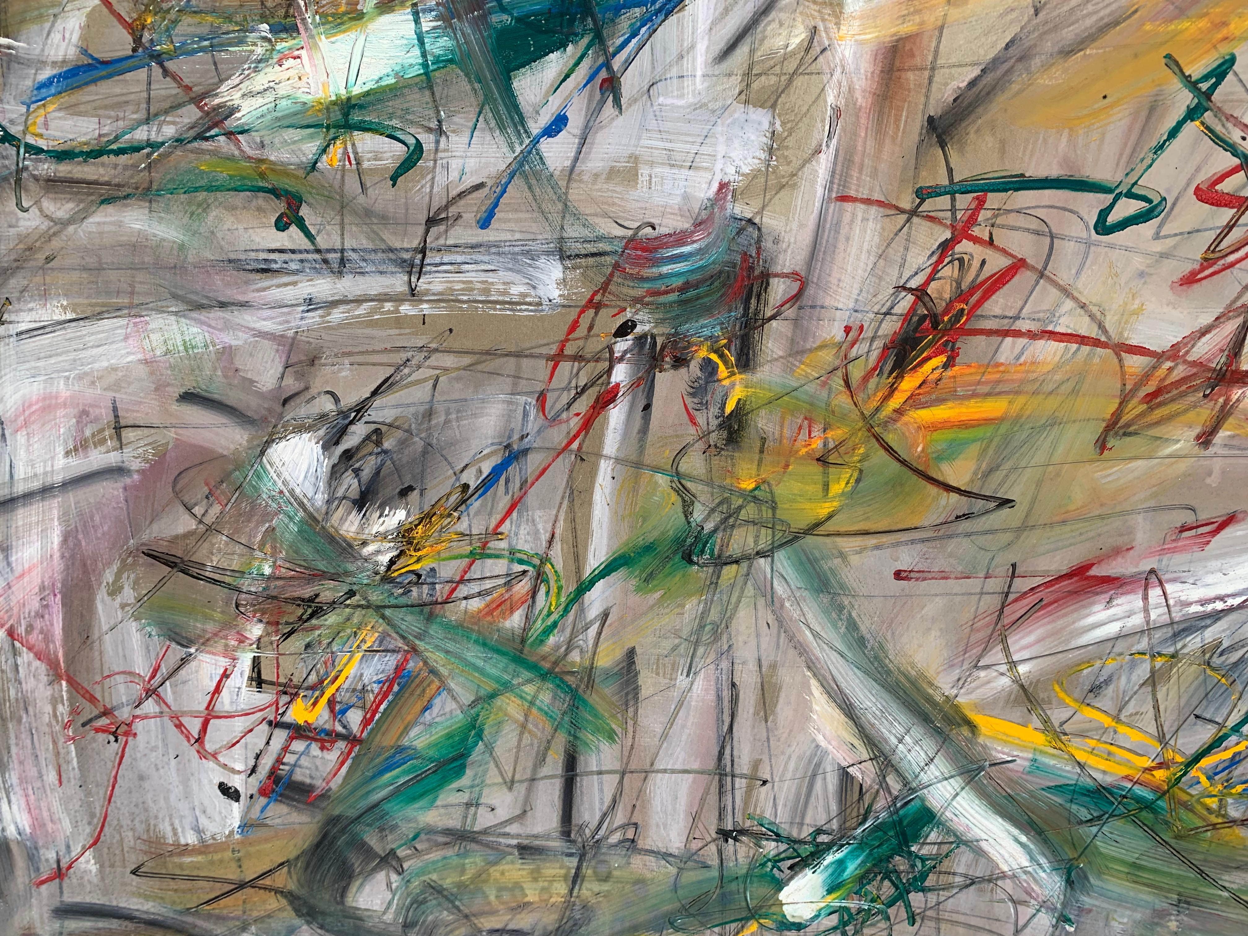 French school Abstract Composition N.2. By Patrick Boudon. Dated 1963 2