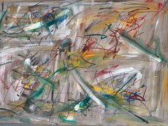 Escuela francesa Composición Abstracta N.2. Por Patrick Boudon. Fechado en 1963