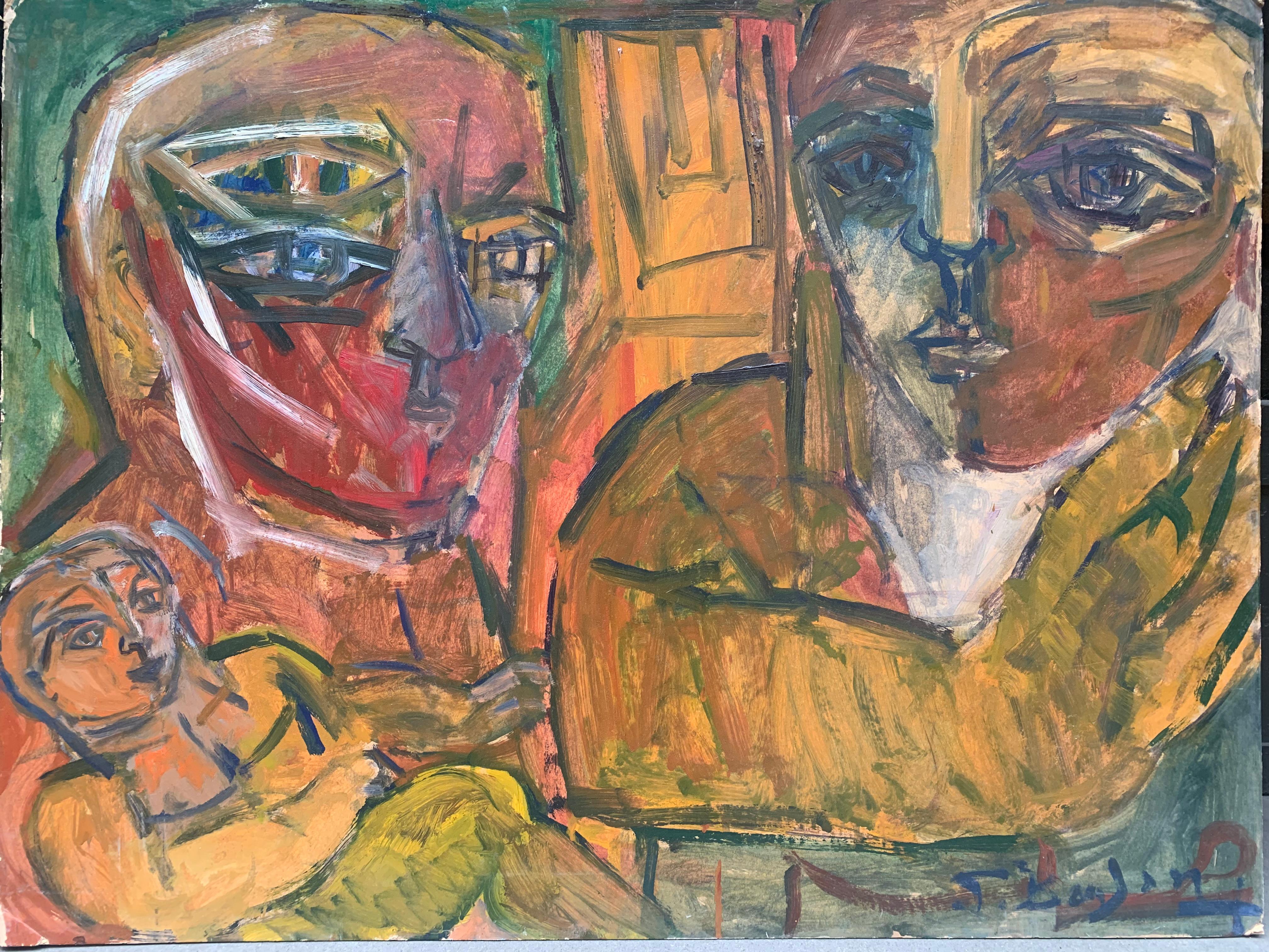 Patrick Boudon. Inner Family.  Post-war Expressionism. 1970s. For Sale 8