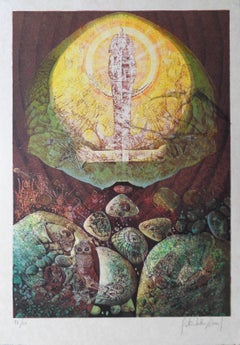 Egypt : Apparition of Toutankhamon - Handsigned lithograph, Ltd. 60 copies