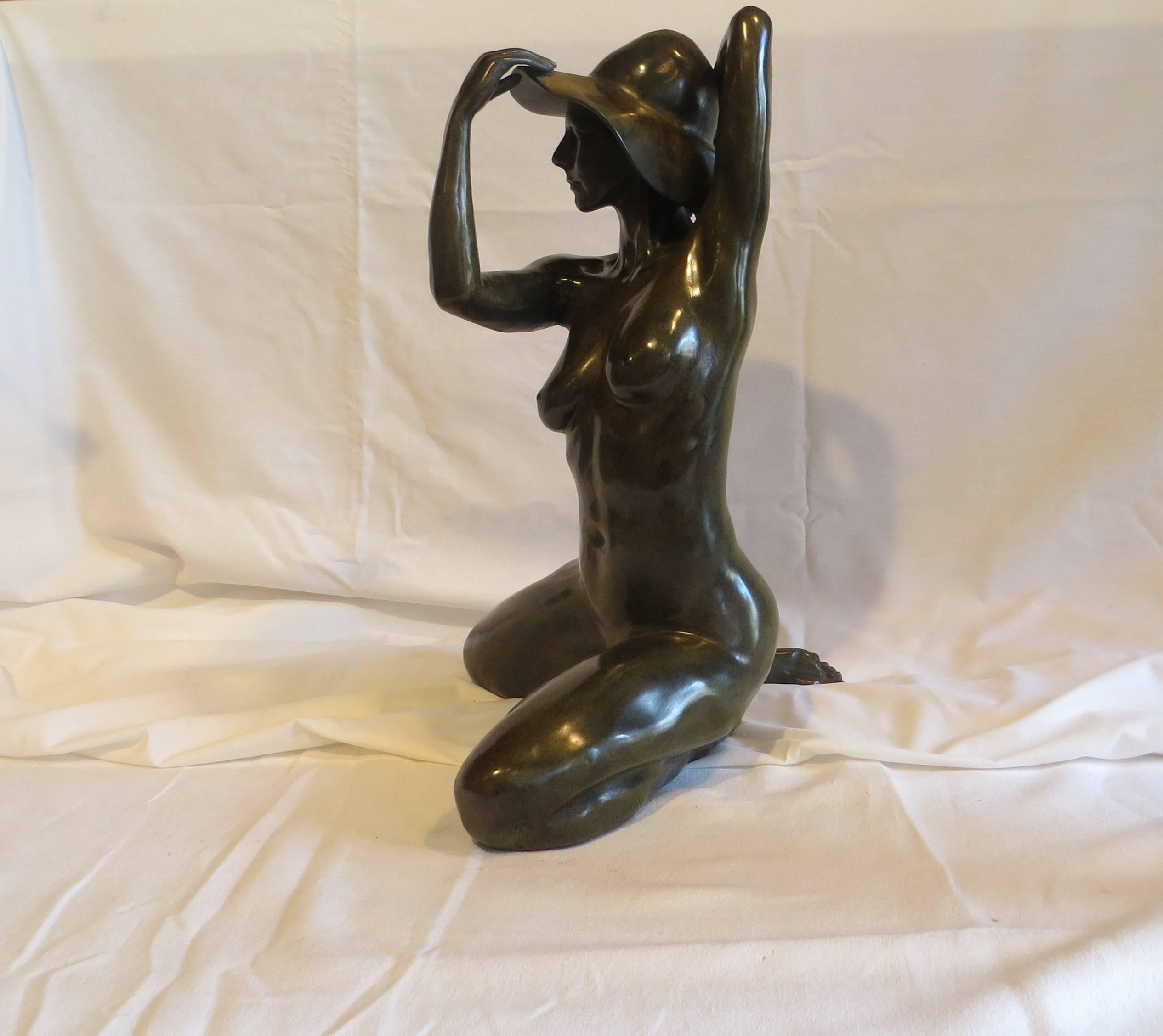 Bérangère con cappello - Sculpture Postmoderno di Patrick Brun
