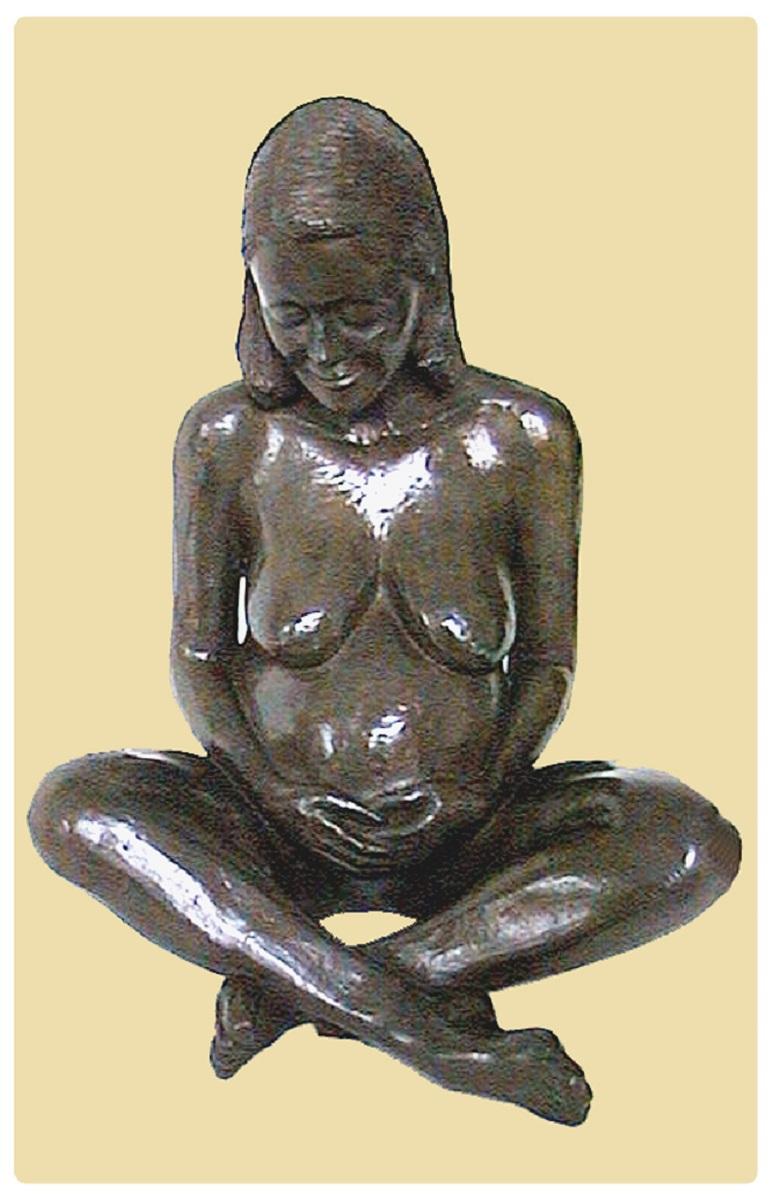 Figurative Sculpture Patrick Brun - Maternity ( maternité)