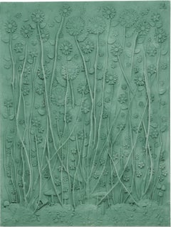 "Jardín de musgo 02" Pintura en técnica mixta