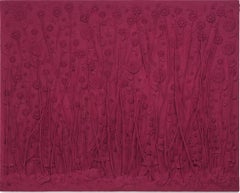 "Giardino cremisi 02" Pittura a tecnica mista