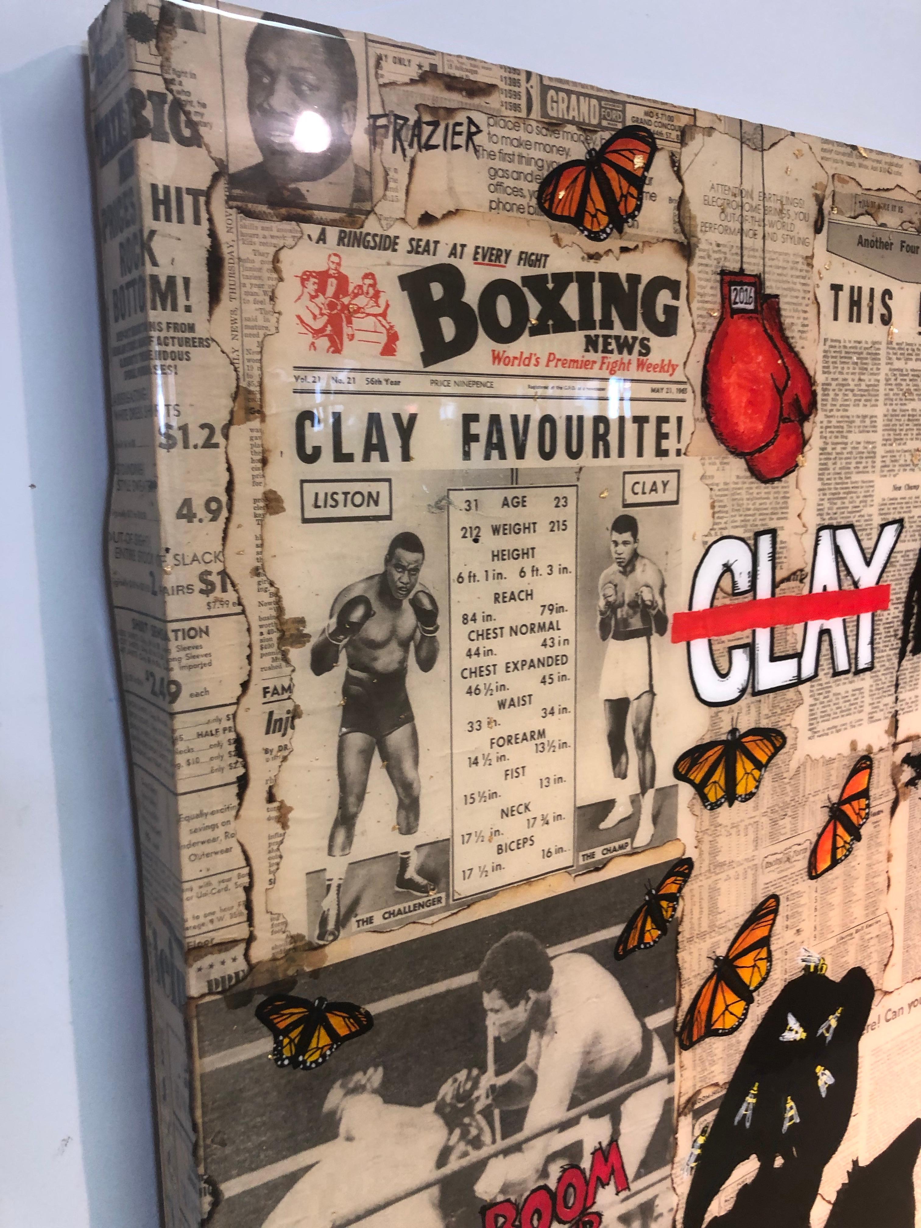 Rumble Young Man – Muhammad Ali:: Pop-Art-Fotocollage mit Vintage-Nachdruck 5