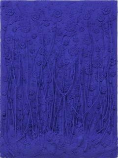 "Jardín Ultraazul 04" Pintura en técnica mixta