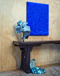 "Ultrablue Garden 05" Mixed Media Painting