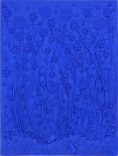 "Jardín Ultraazul 05" Pintura en técnica mixta