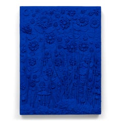 Mixed Media-Gemälde „Ultrablue Garden 06“