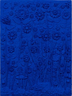 "Giardino Ultrablu 06" Pittura a tecnica mista