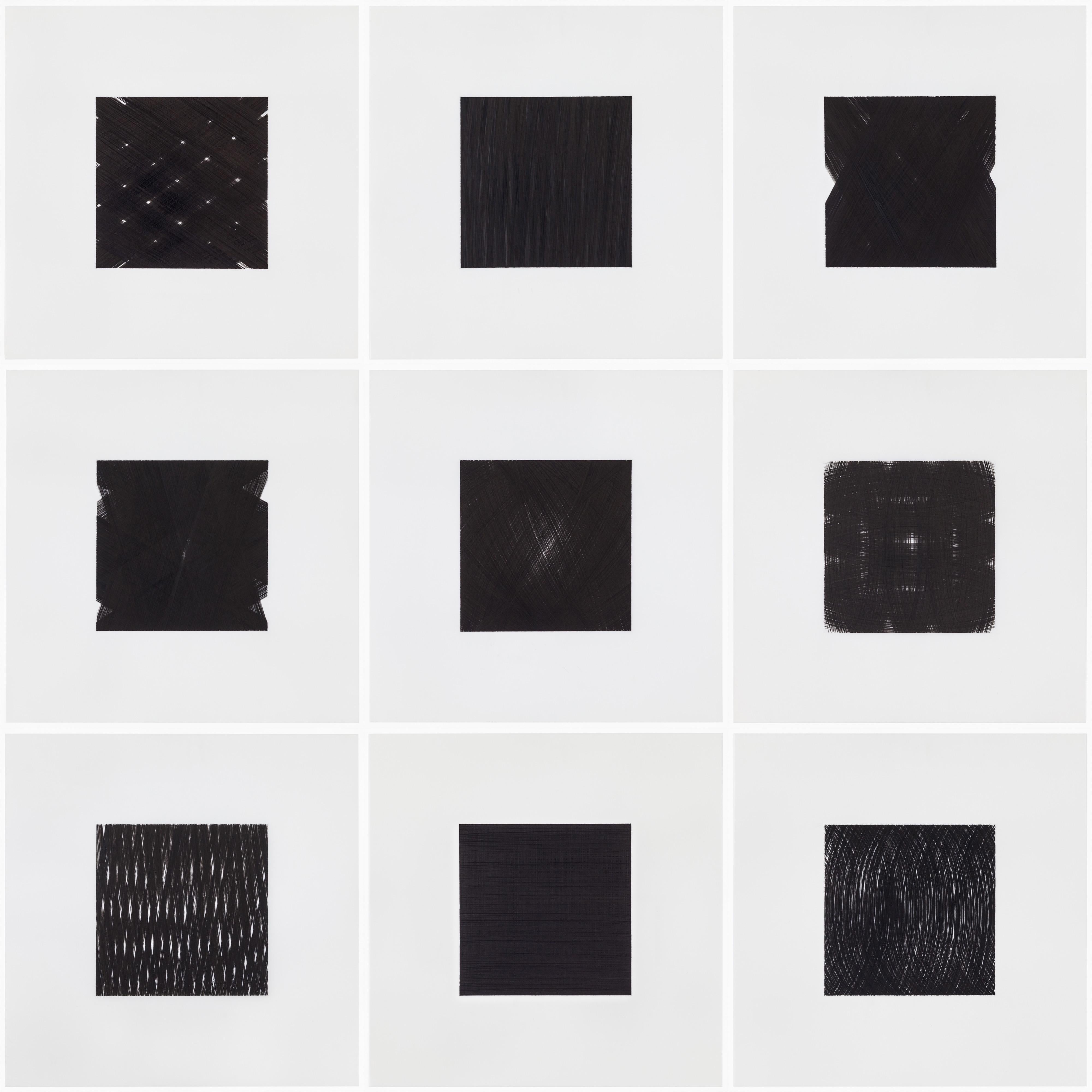 Patrick Carrara Black Ink on Mylar Drawings, Appearance Series, 2013 - 2015 For Sale 3