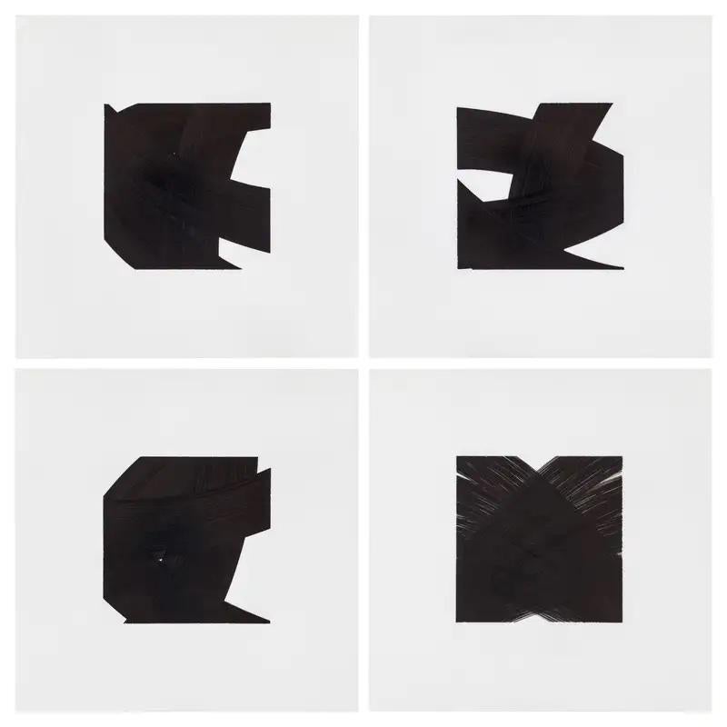 Contemporary New York artist Patrick Carrara's black ink on Mylar drawings were created in 2014-2017. This is his latest series Appearance, which he started ten years ago and also progresses by number. He uses black ink on Mylar, layering over and