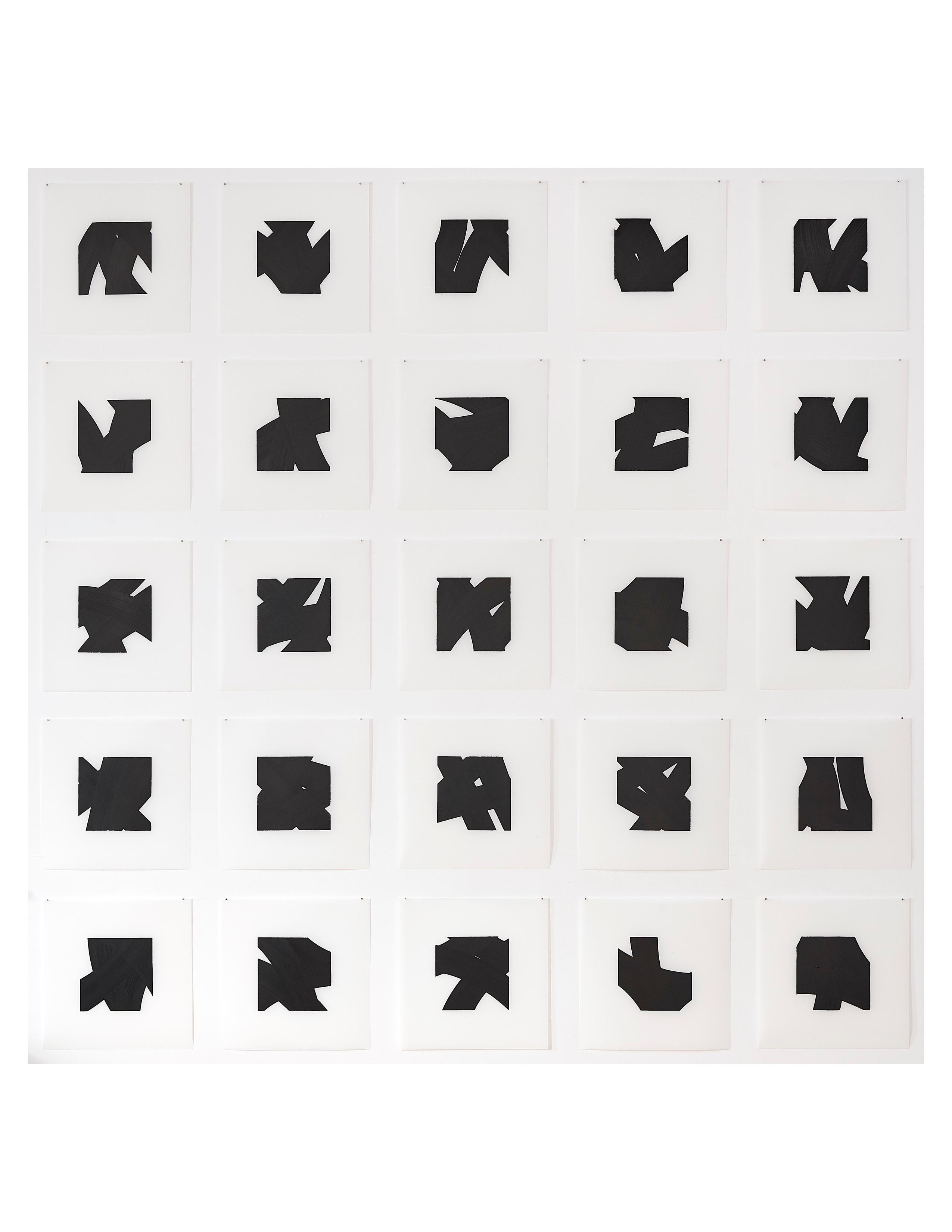 Patrick Carrara Disegni con inchiostro nero su Mylar, serie Appearance, 2016 - 2017 in vendita 3