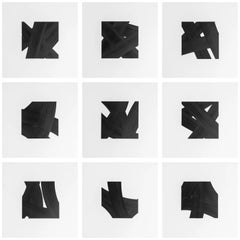 Patrick Carrara Tinta negra sobre Mylar Dibujos, Serie Apariencia, 2016 - 2017