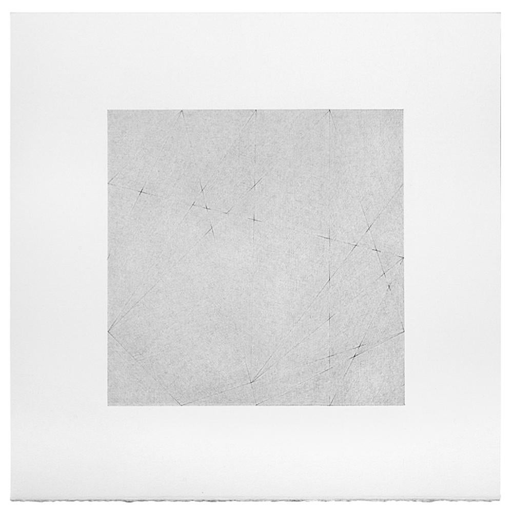 Modern Patrick Carrara Divided Lines Triptych, Graphite on Paper, 2010 For Sale