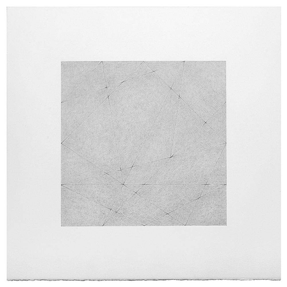 Patrick Carrara Dreifach- Triptychon mit geteilten Linien, Graphit auf Papier, 2010 im Zustand „Hervorragend“ im Angebot in New York, NY