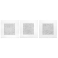 Patrick Carrara Divided Lines Triptych, Graphite on Paper, 2010