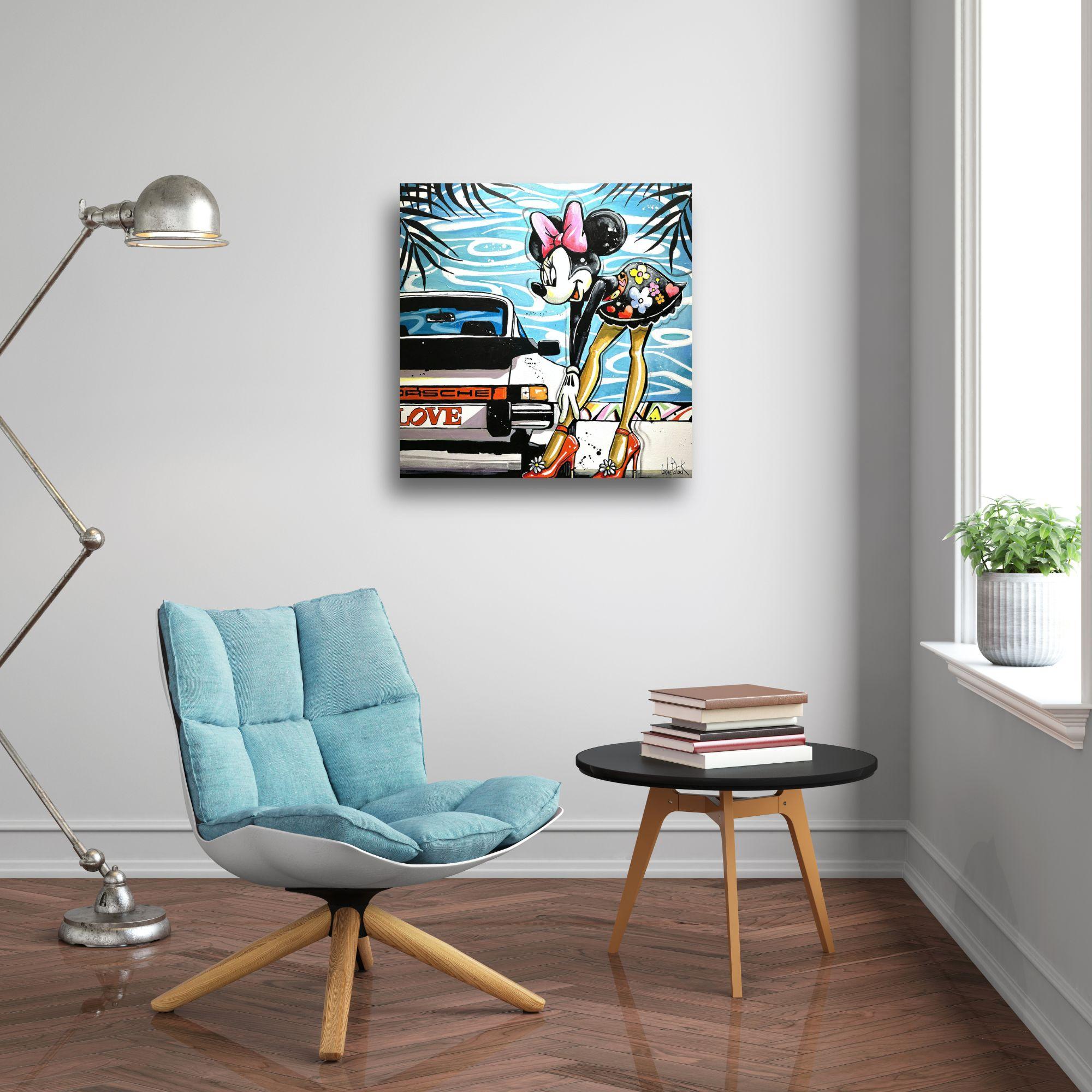 Minnie Mouse: Chic and Sexy - original pop art painting - contemporary art - Painting by Patrick Cornee