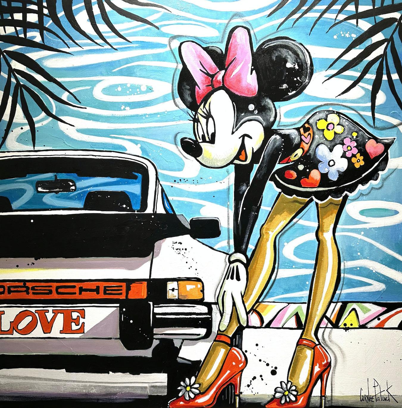 Minnie Mouse: Chic and Sexy - original pop art painting - contemporary art - Painting by Patrick Cornee
